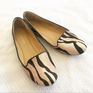 Nine West pony hair zebra print flats